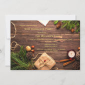 Dekoratives Silvester-Party Einladung (Vorderseite)