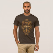Dekoratives Stammes- Ankh - Braun T-Shirt (Vorne ganz)