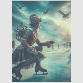 Dekoratives Steampunk-Fantasy-Winter-Botenbild Seidenpapier
