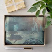 Dekoratives Steampunk-Fantasy-Winter-Botenbild Seidenpapier (Geschenk)