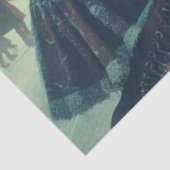 Dekoratives Steampunk-Fantasy-Winter-Botenbild Seidenpapier (Ausschnitt)