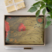 Dekoratives Texturiertes Botanisches Schwarzes Sch Seidenpapier (Geschenk)