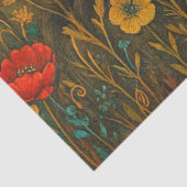 Dekoratives Texturiertes Botanisches Schwarzes Sch Seidenpapier (Ausschnitt)