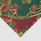 Dekoratives Tissue (Red Green Floral) Seidenpapier (Detail)