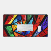 Dekoratives und modernes Kunstglas Schreibtischunterlage (Tastatur & Maus)