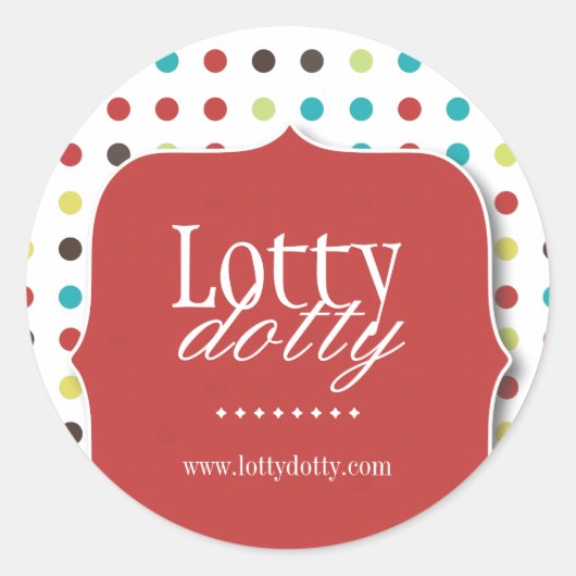 Dekoratives und wunderliches Polk ein Runder Aufkleber (Vorderseite)