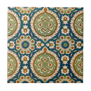 Dekoratives vintage arabisches Blumenmuster Fliese