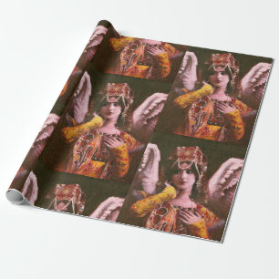 Dekoratives Vintage-Engel-Geschenkpapier Geschenkpapier