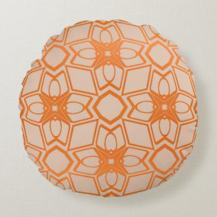 Dekoratives vintage nahtloses geometrisches Muster Rundes Kissen