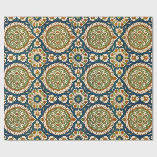 Dekoratives Vintages arabisches Muster Geschenkpapier (Flach)