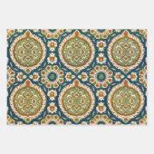 Dekoratives Vintages arabisches Muster Geschenkpapier Set (Vorderseite 2)