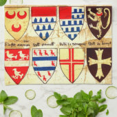 Dekoratives Wappenkunde-Muster Handtuch (Gefaltet)