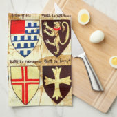 Dekoratives Wappenkunde-Muster Handtuch (Viertel Falte)