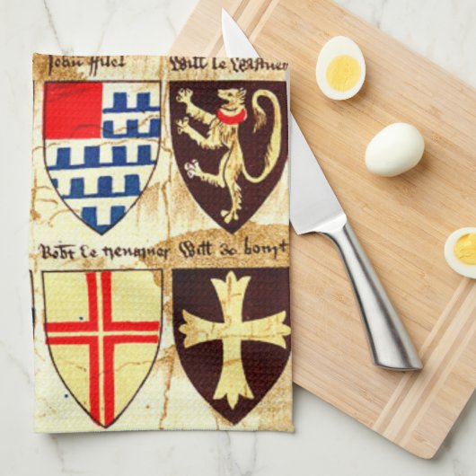 Dekoratives Wappenkunde-Muster Handtuch (Viertel Falte)