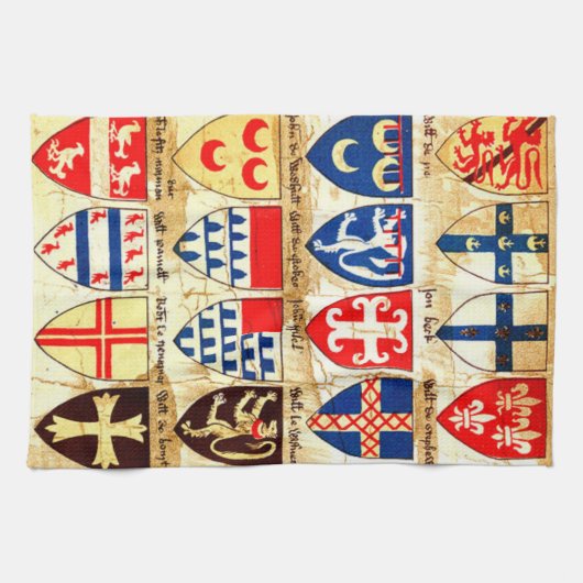 Dekoratives Wappenkunde-Muster Handtuch (Horizontal)