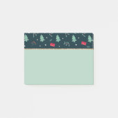 Dekoratives Weihnachtsbaummuster Post-it Klebezettel (Vorderseite)