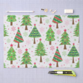 Dekoratives Weihnachtsbaummuster Seidenpapier (Handwerk)