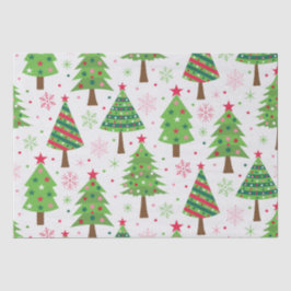 Dekoratives Weihnachtsbaummuster Seidenpapier