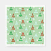 Dekoratives Weihnachtsbaummuster Serviette (Vorderseite)