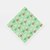 Dekoratives Weihnachtsbaummuster Serviette (Ecke)