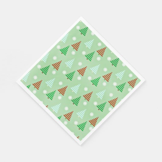 Dekoratives Weihnachtsbaummuster Serviette (Ecke)