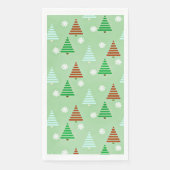 Dekoratives Weihnachtsbaummuster Serviette (Vorderseite)