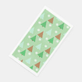 Dekoratives Weihnachtsbaummuster Serviette (Ecke)