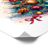 Dekoratives Weihnachtsbaumposter Poster (Ecke)