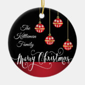 Dekoratives Weihnachtsdesign Keramik Ornament (Vorne)