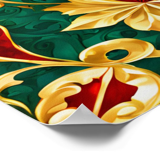 Dekoratives Weihnachtsgebäck Poster (Ecke)