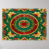 Dekoratives Weihnachtsgebäck Poster (Vorne)