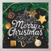 Dekoratives Weihnachtsgebäck Poster (Vorne)