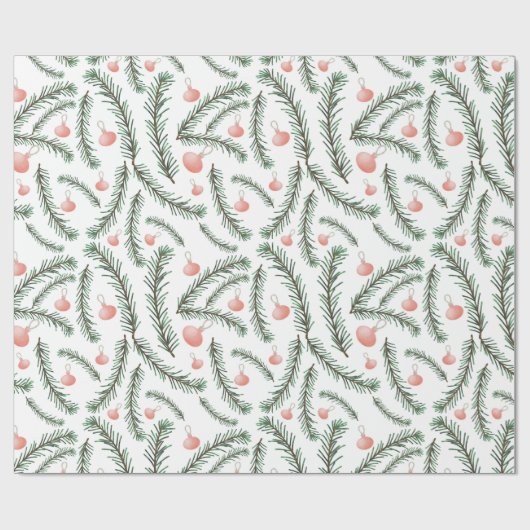 Dekoratives Weihnachtskiefernpapier Geschenkpapier (Flach)
