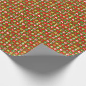 Dekoratives Weihnachtsmuster Geschenkpapier (Ecke)