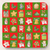Dekoratives Weihnachtsmuster Getränkeuntersetzer (Vorderseite)
