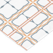 Dekoratives, weißes Orangenblau, detailliertes Git Tischdecke (Schrägansicht)