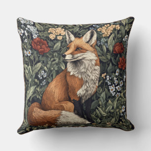 Dekoratives William-Morris-Style-Wolf-Kissen Kissen