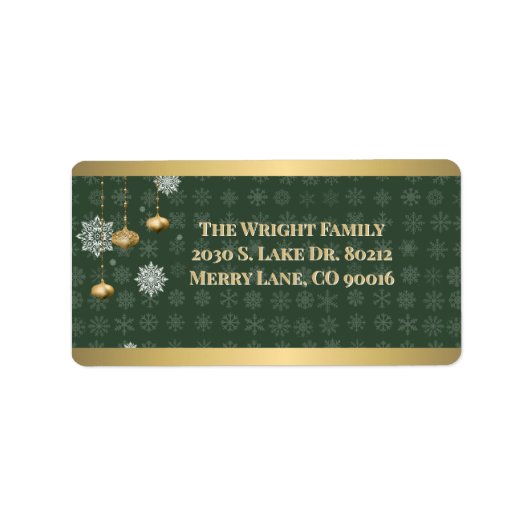 Dekoratives Winter-Rücksendeetikett Adressaufkleber (Vorne)