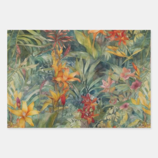 DEKORATIVPAPIER DES REGENWALDES GESCHENKPAPIER SET (Vorderseite)