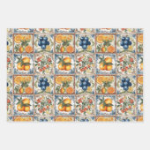 DEKORATIVPAPIER FÜR SIZILIANISCHES OBSTBLUMENFLORA GESCHENKPAPIER SET (Vorderseite 2)