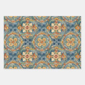 DEKORATIVPAPIER ZUR FLORALISCHEN KERAMIK GESCHENKPAPIER SET (Vorderseite 3)