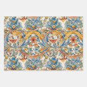 DEKORATIVPAPIER ZUR FLORALISCHEN KERAMIK GESCHENKPAPIER SET (Vorderseite)