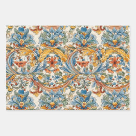 DEKORATIVPAPIER ZUR FLORALISCHEN KERAMIK GESCHENKPAPIER SET