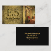 Dekorator des Innenarchitekten Klassische Stilkart Visitenkarte (Vorne/Hinten)