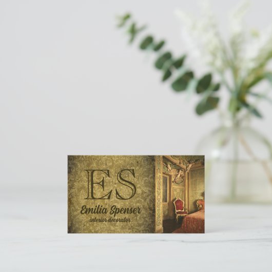 Dekorator des Innenarchitekten Klassische Stilkart Visitenkarte (Stehend Vorderseite)