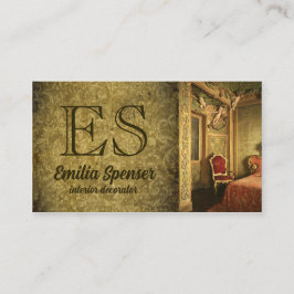 Dekorator des Innenarchitekten Klassische Stilkart Visitenkarte