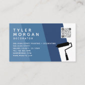 Dekorator für den QR-Code der blauen Rollerleiste Visitenkarte (Rückseite)