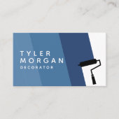 Dekorator für den QR-Code der blauen Rollerleiste Visitenkarte (Vorderseite)