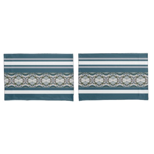 Dekoratorstil in Blau und Grau Kissenbezug (Vorderseite-Set)