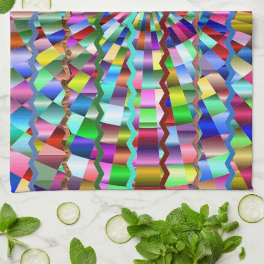 Dekorfarben Geschirrtuch (Gefaltet)